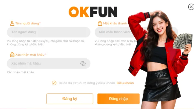 Hướng dẫn đăng ký OKFUN